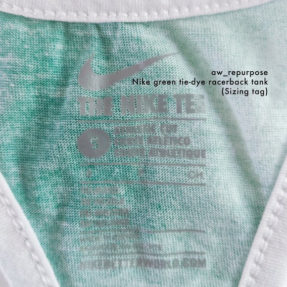 Nike Green/Blue Tie-Dye Racerback Tank Women Small - Picture 5 of 11